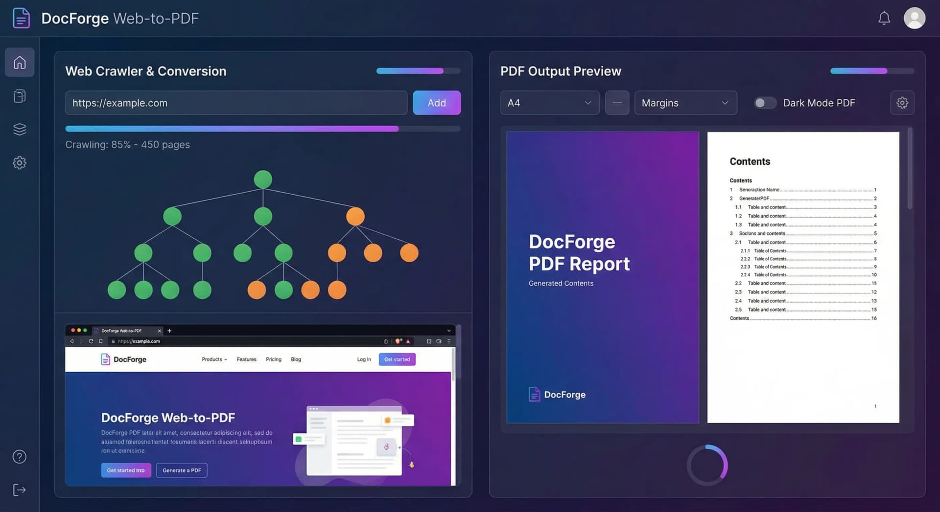 DocForge Web-to-PDF